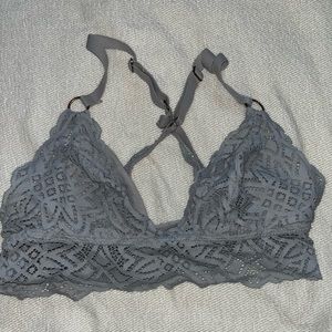 Aerie Gray Lace Bralette